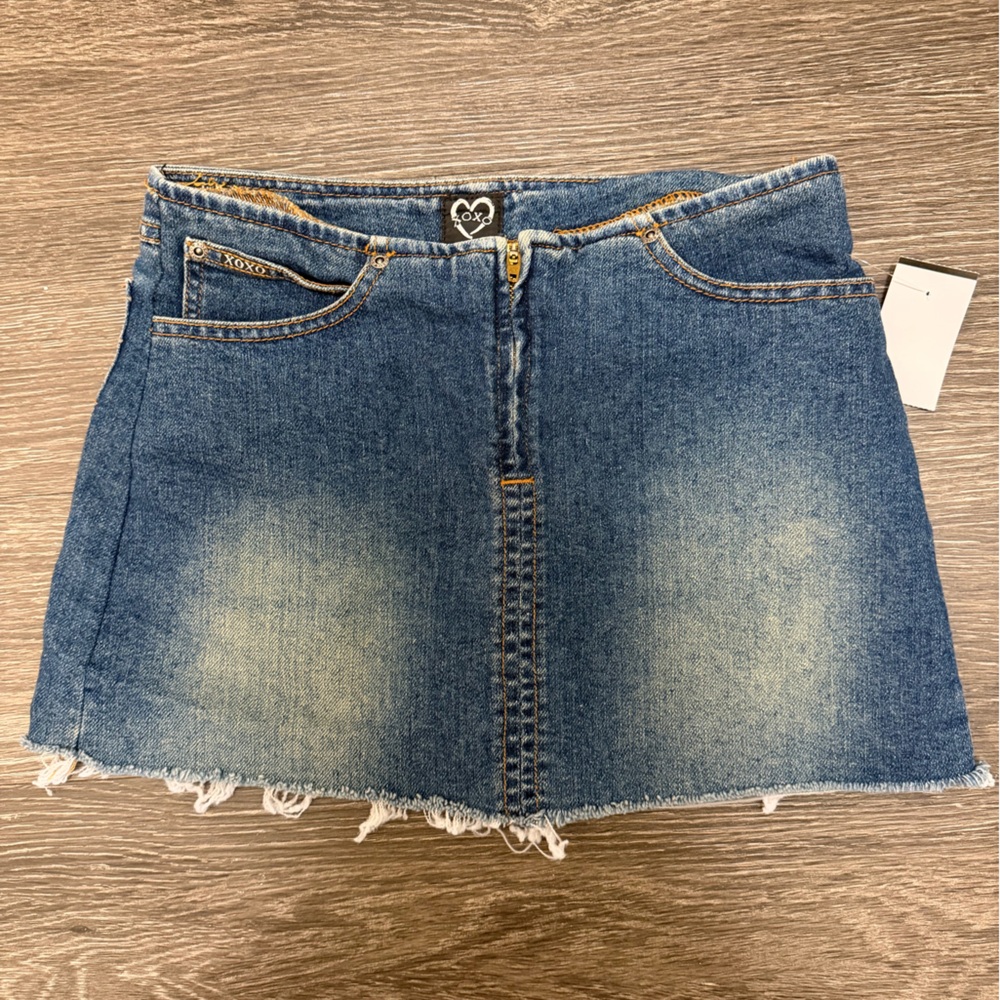 Xoxo Denim Mini Skirt - Blue